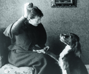 Rose Fay with family dog